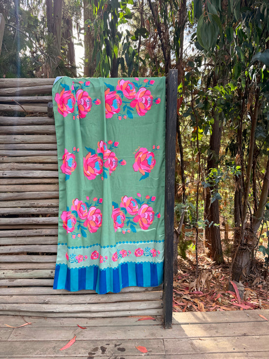 Pareo Rosa Verde