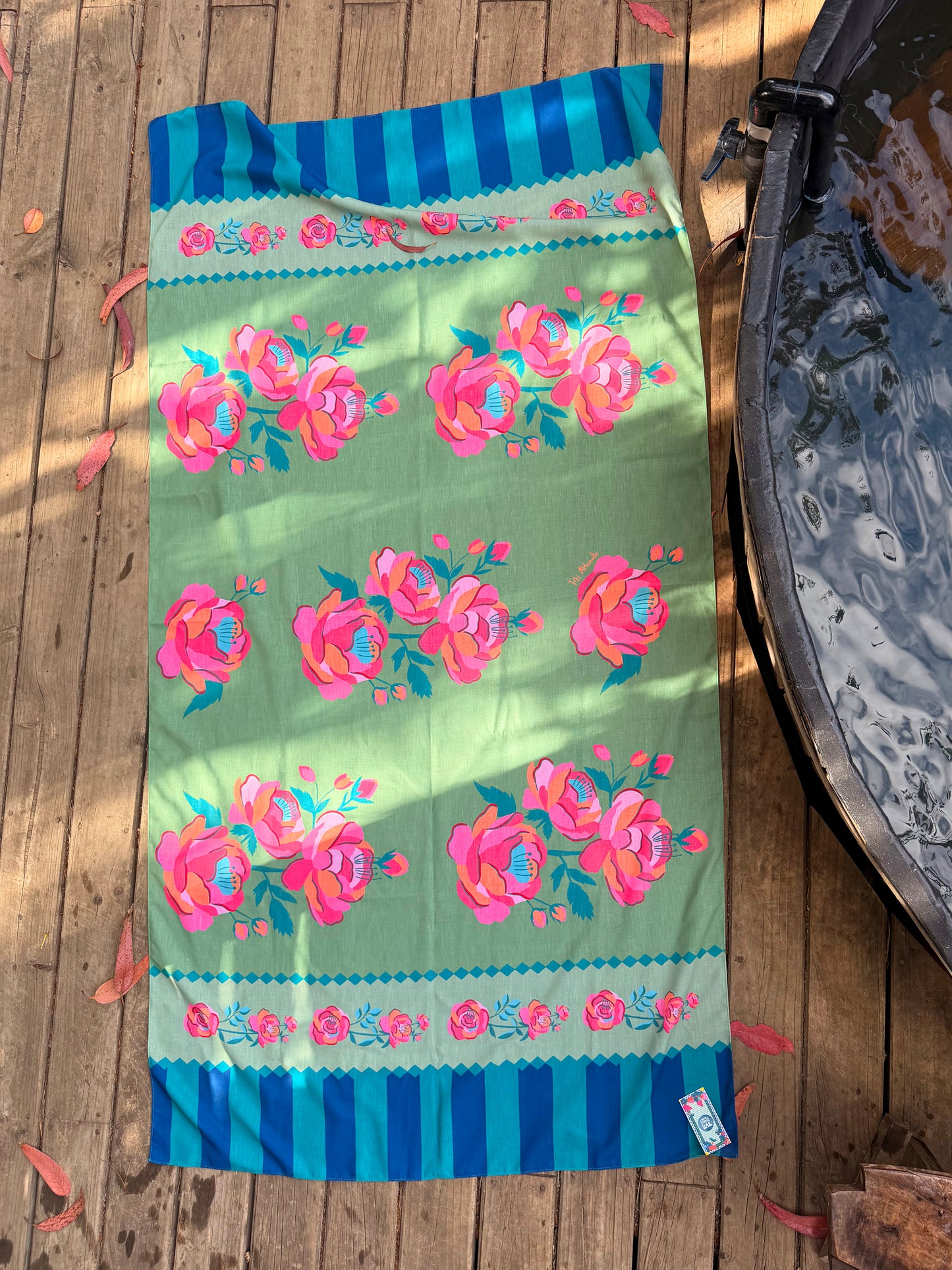 Pareo Rosa Verde