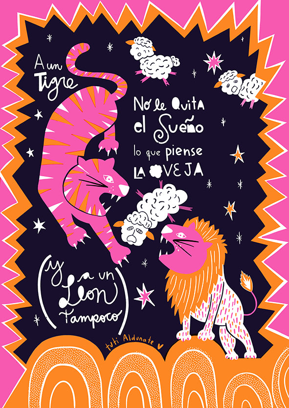 Lámina descargable "A un tigre no le quita el sueño"