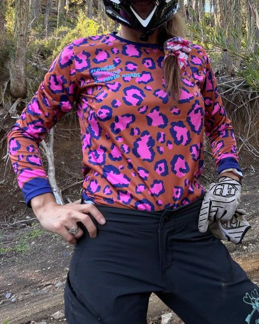 Polera Personalizable Animal Print Rosa Naranja