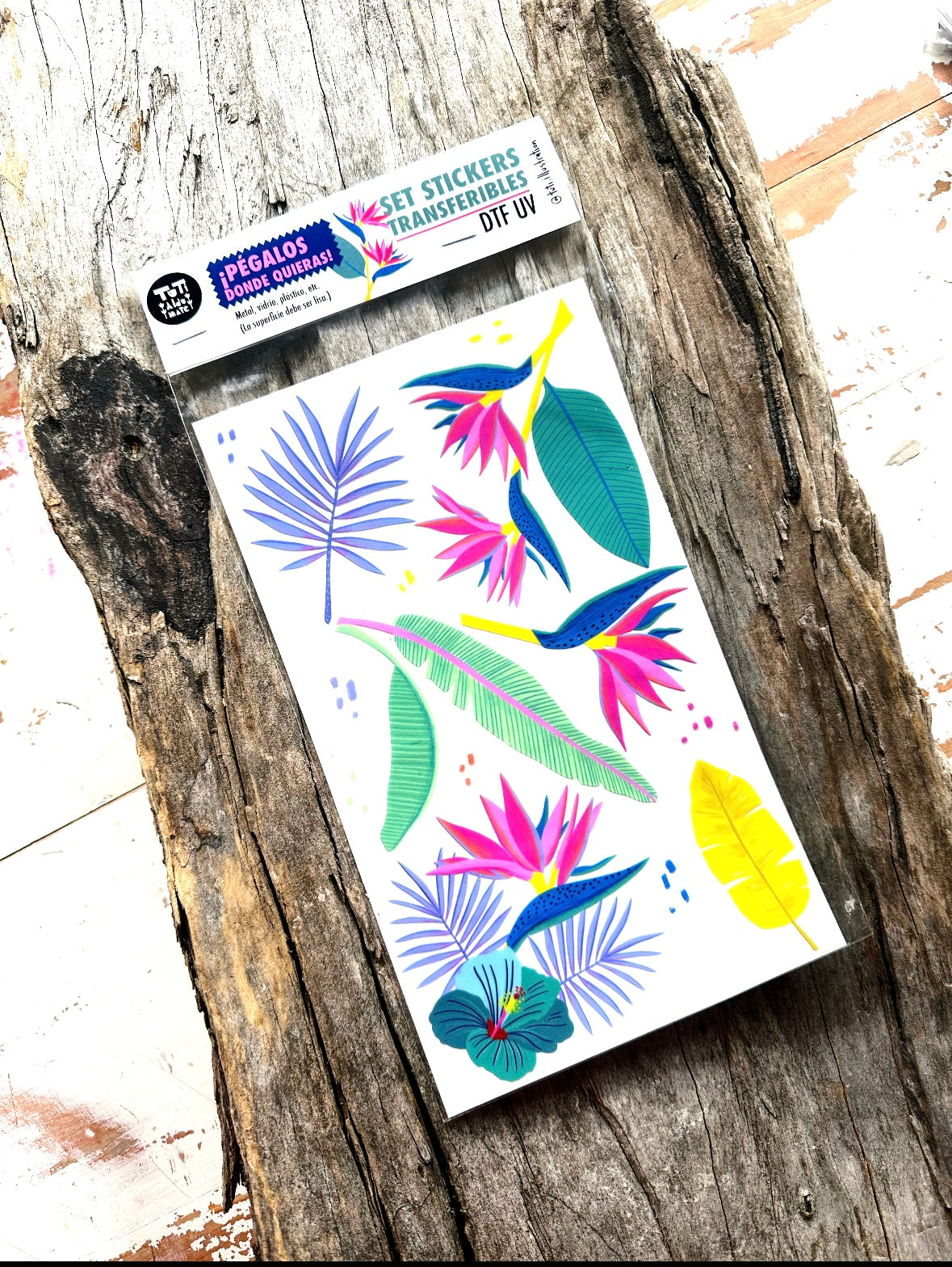 Stickers Transferibles Flores Tropicales 2 (Large)