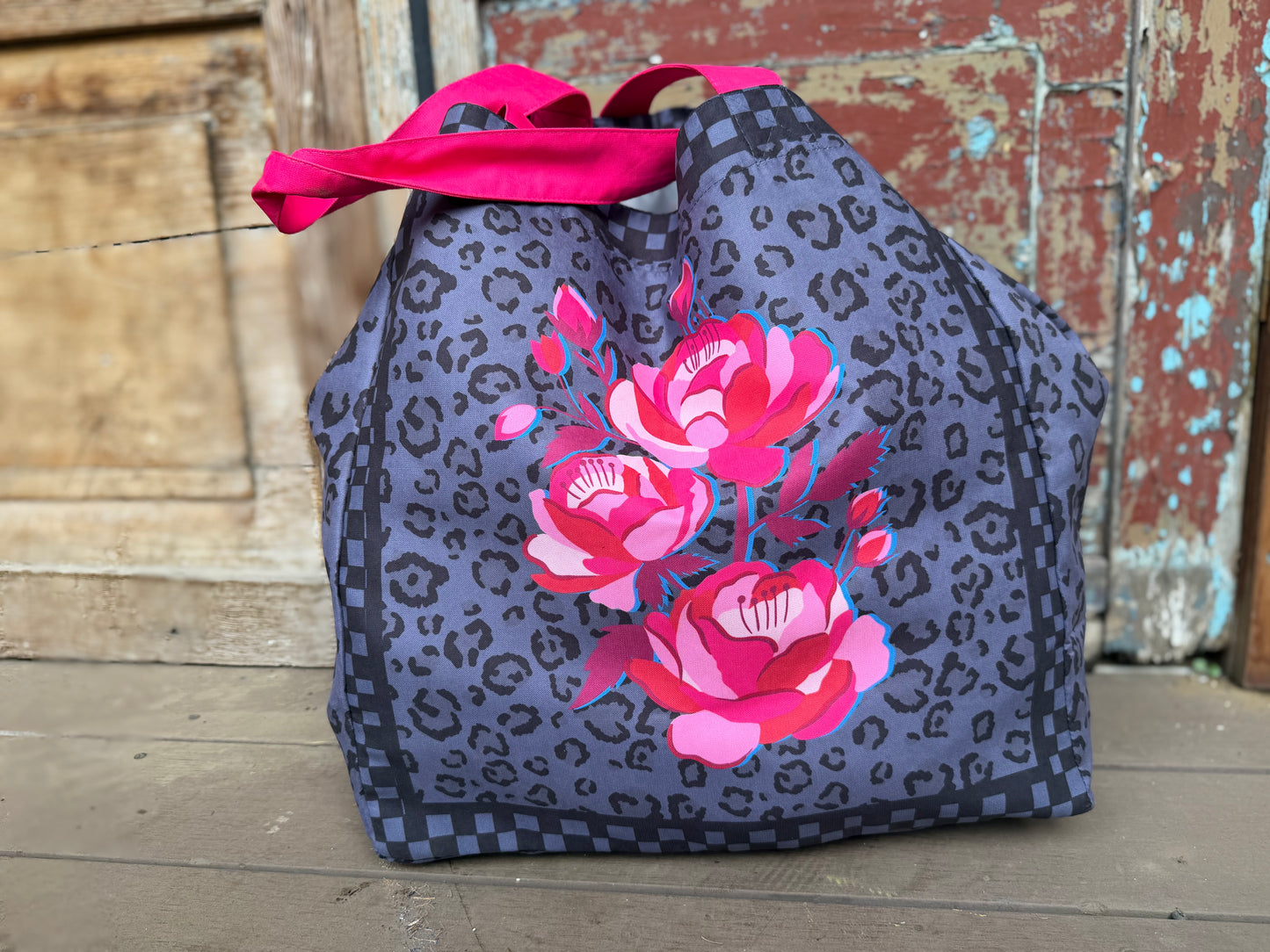 Maxi tote Bag Rosa Animal Print