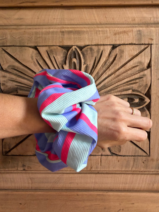 Scrunchie Líneas Rosa