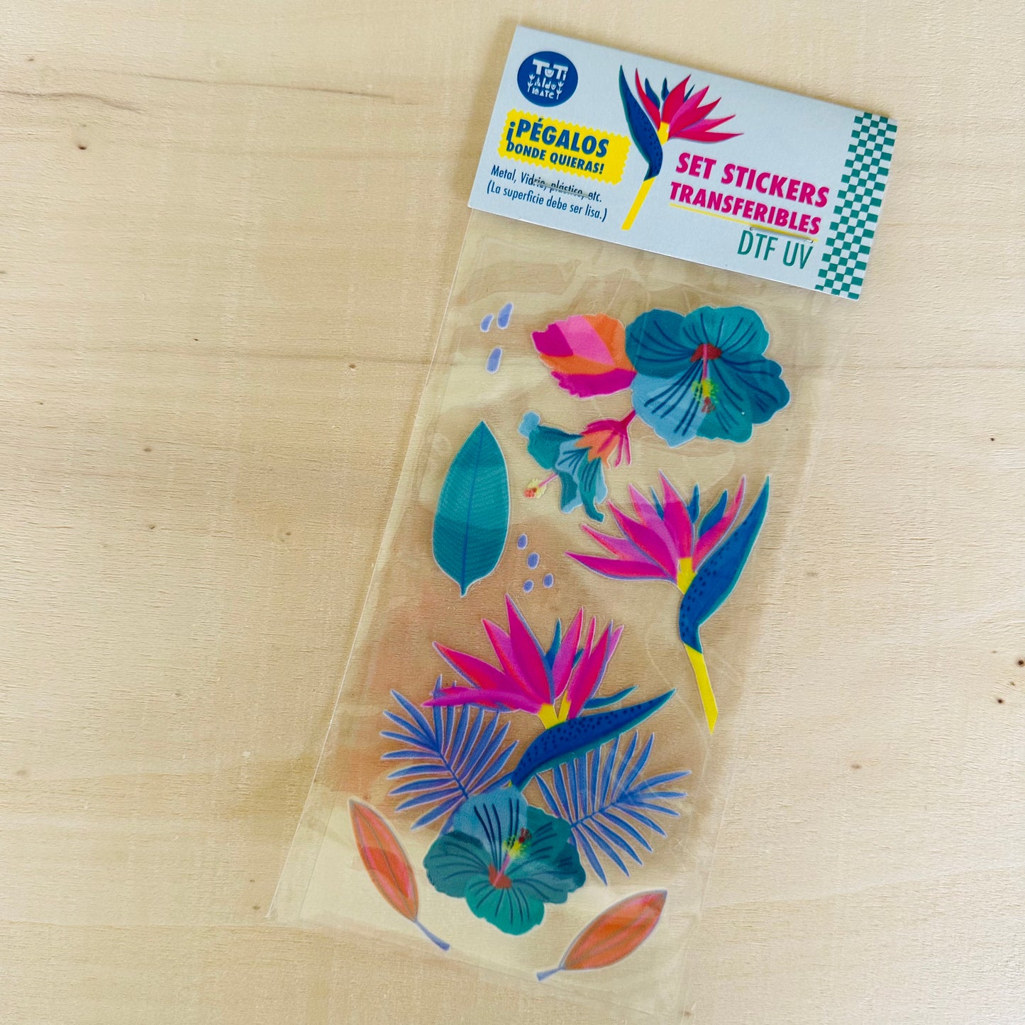 Stickers Transferibles "Mix tropical" (Small)