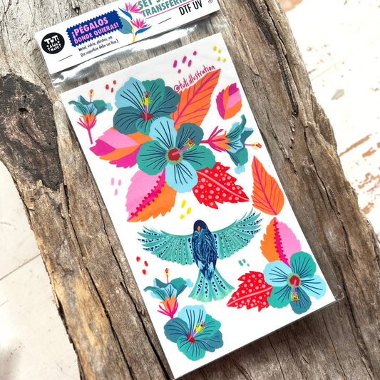 Stickers Transferibles Hibisco (Large)