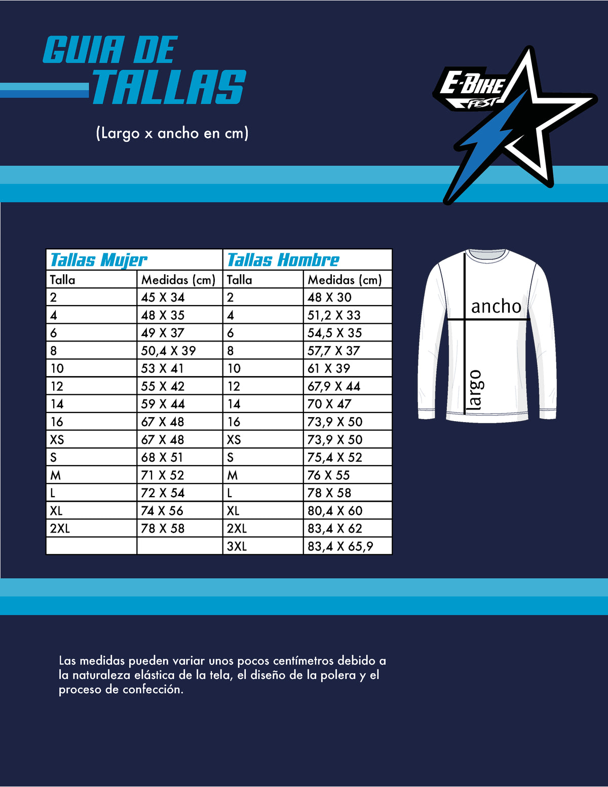 Polera oficial E- bike Fest