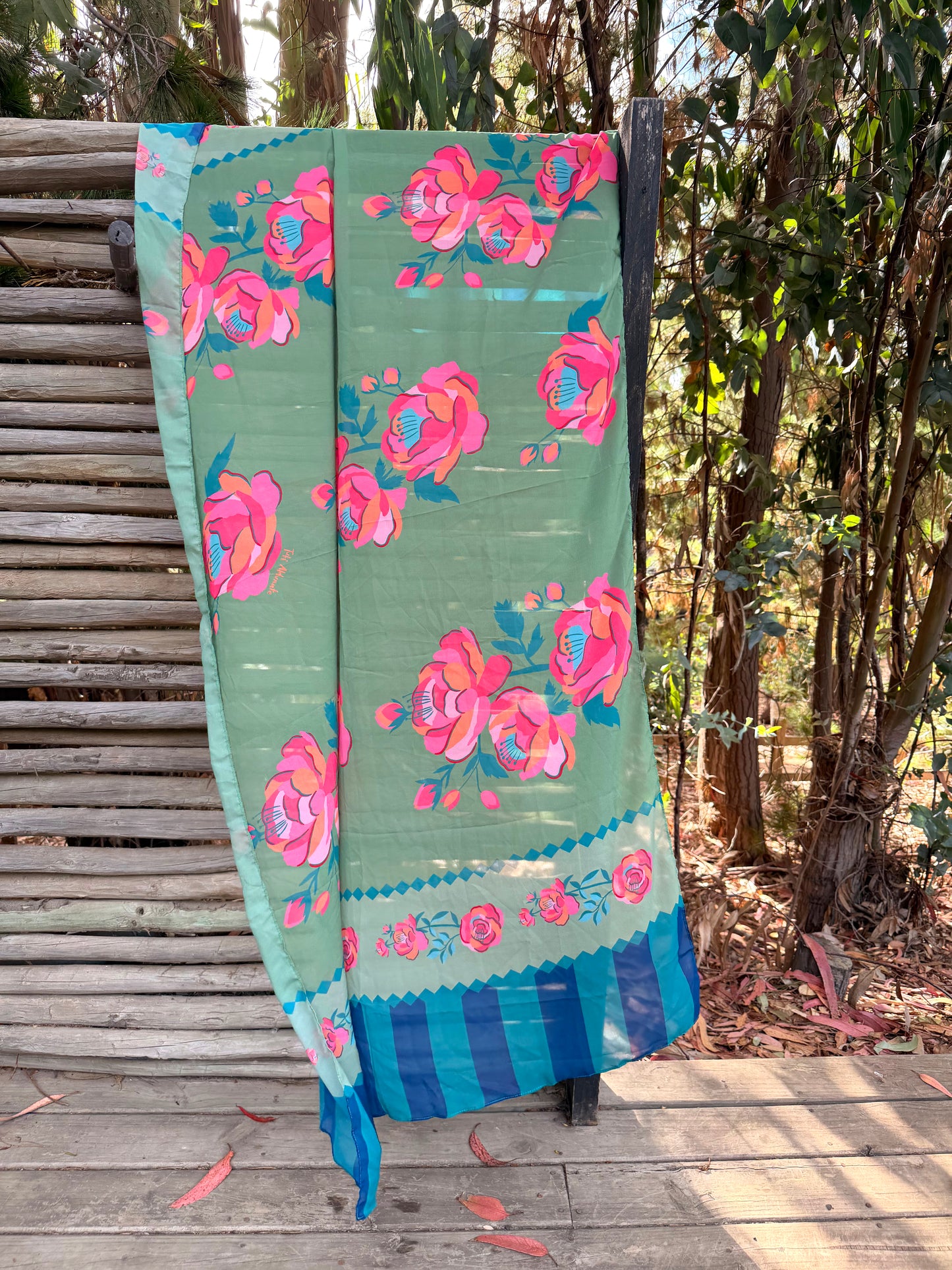 Pareo Rosa Verde
