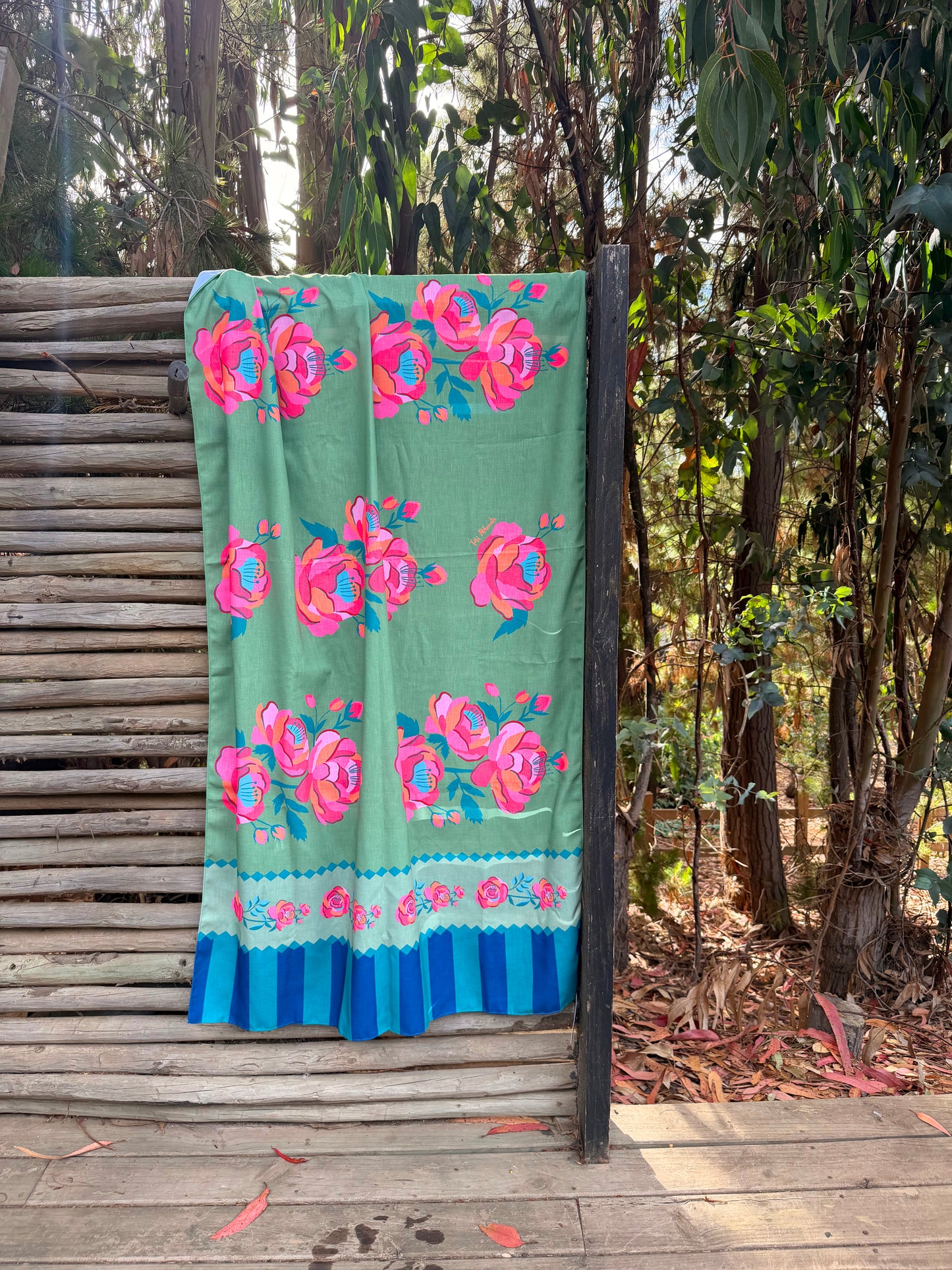 Pareo Rosa Verde