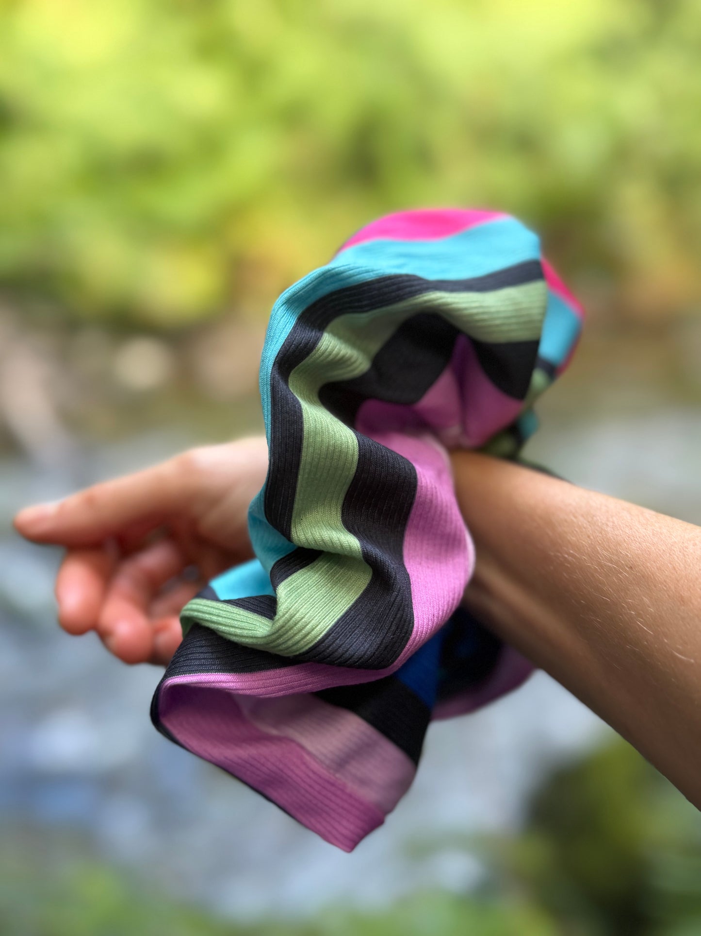 Scrunchie Puyehue Rayas