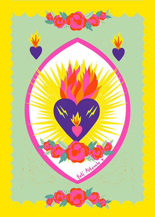 Lámina descargable "Corazón de Fuego"