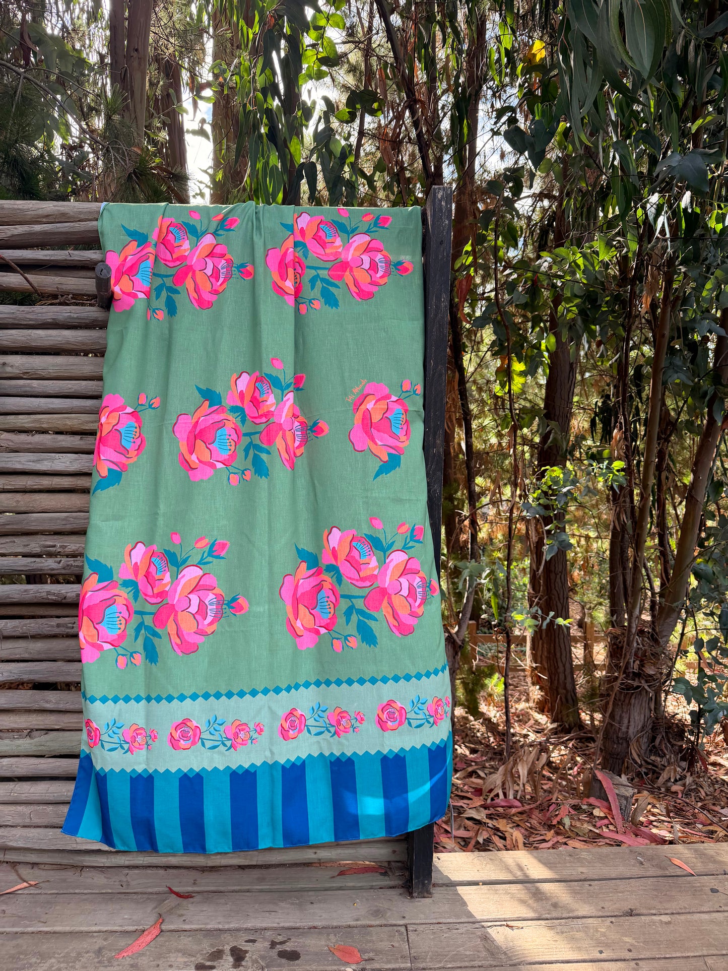 Pareo Rosa Verde