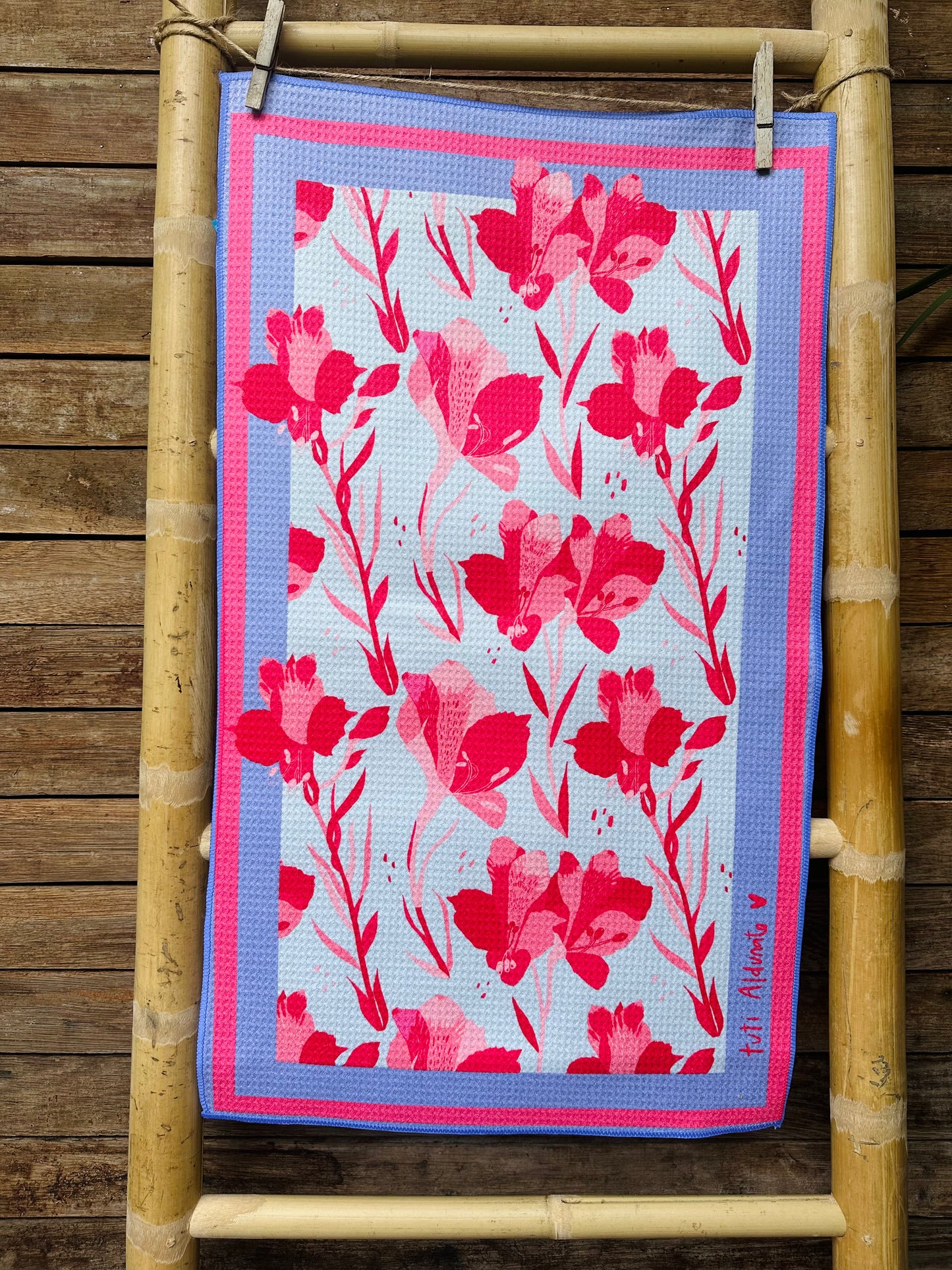 Paño de Cocina Patrón Astromelia