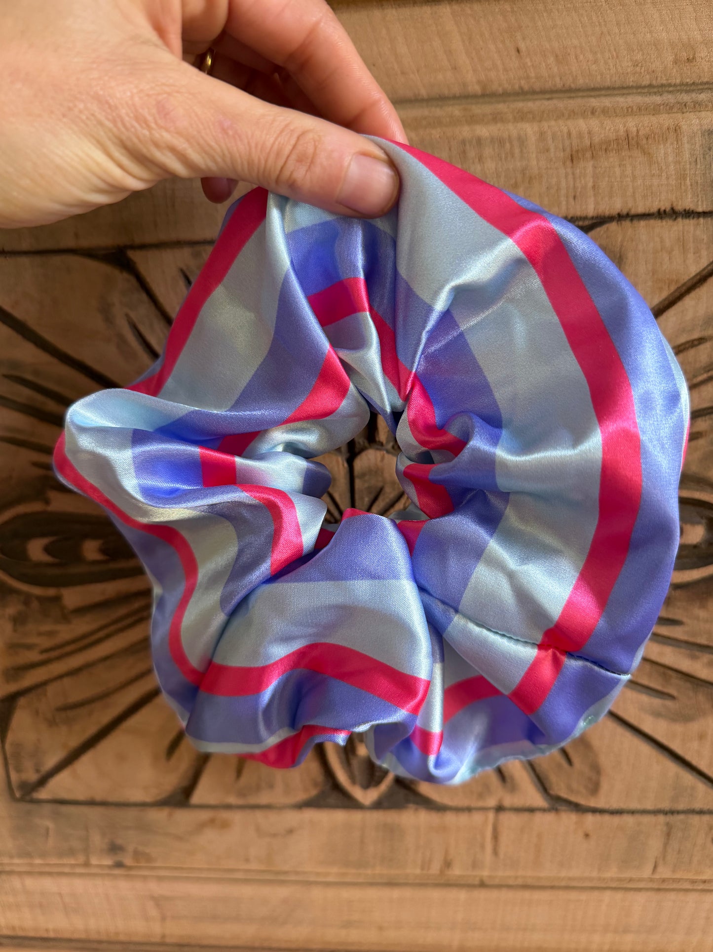 Scrunchie Líneas Rosa