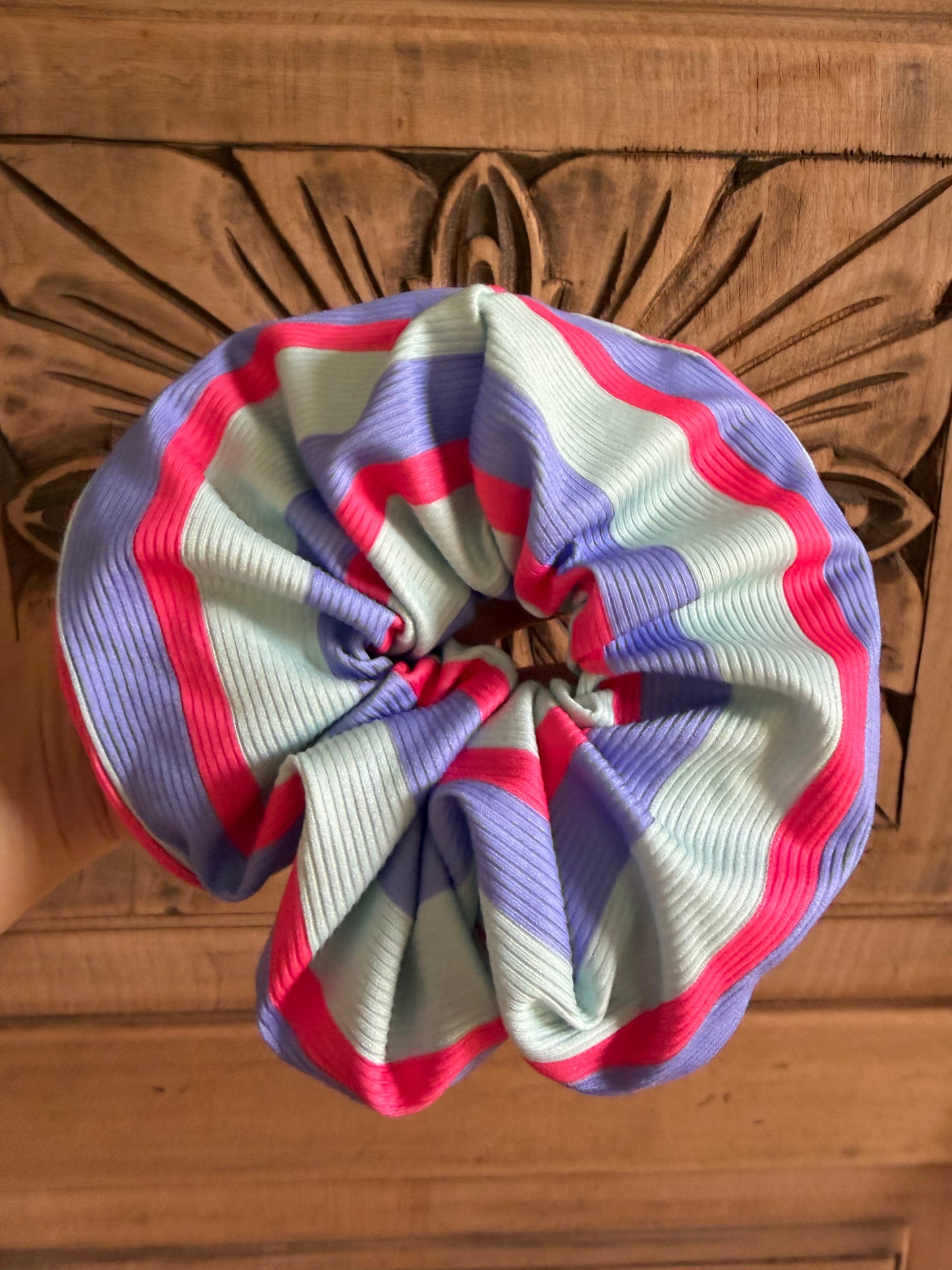 Scrunchie Líneas Rosa