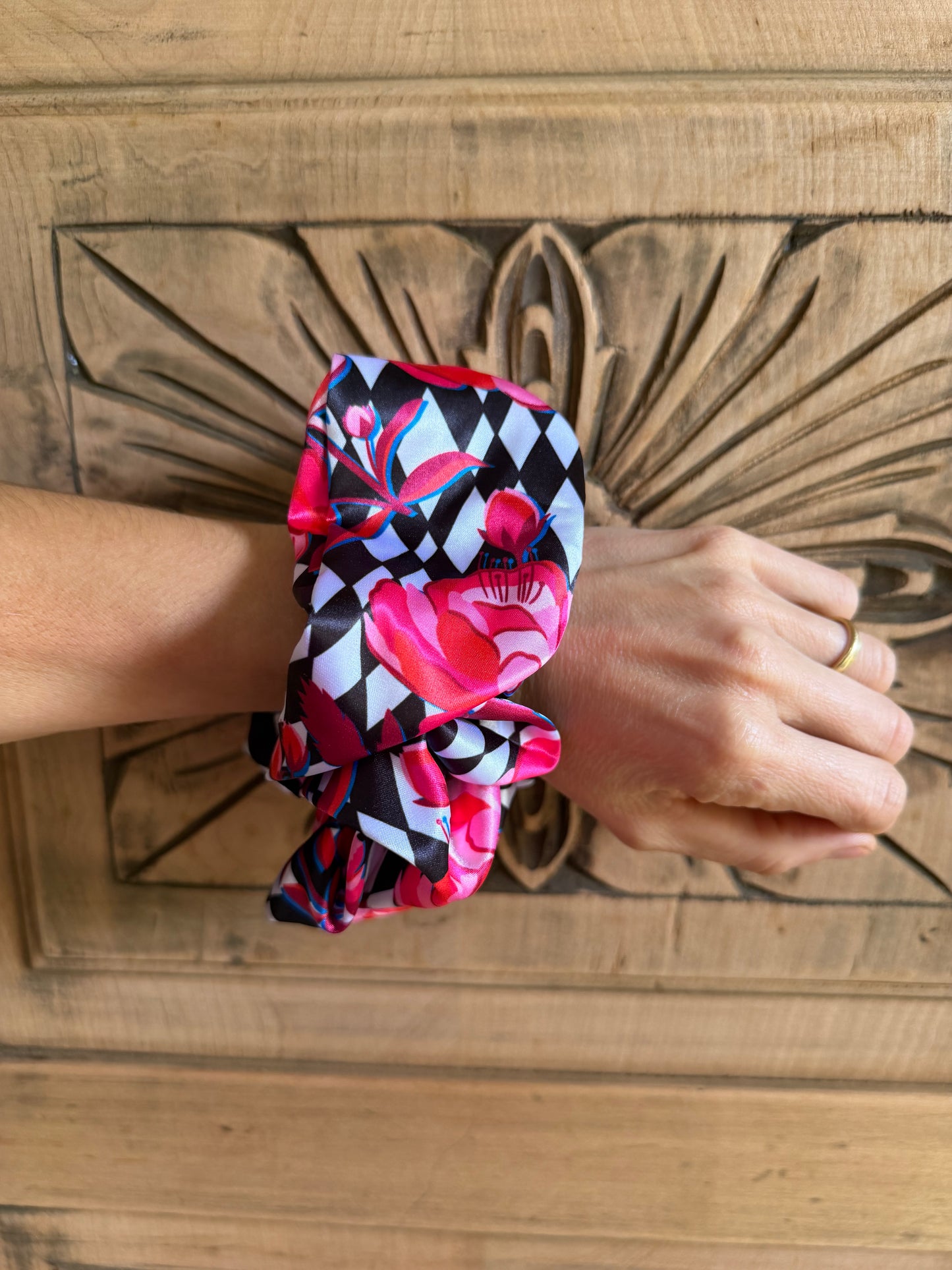 Scrunchie Rombos Rosa