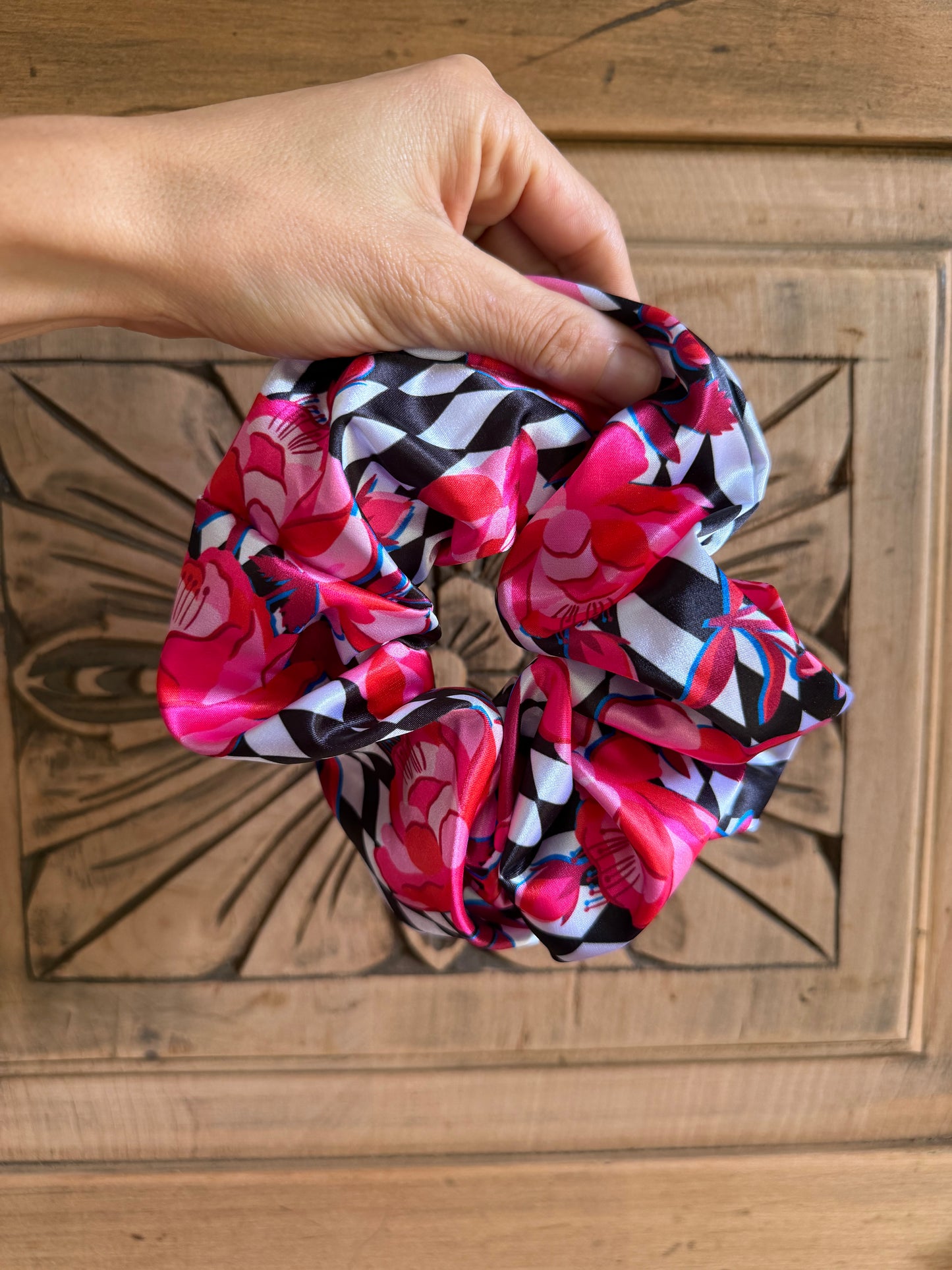 Scrunchie Rombos Rosa