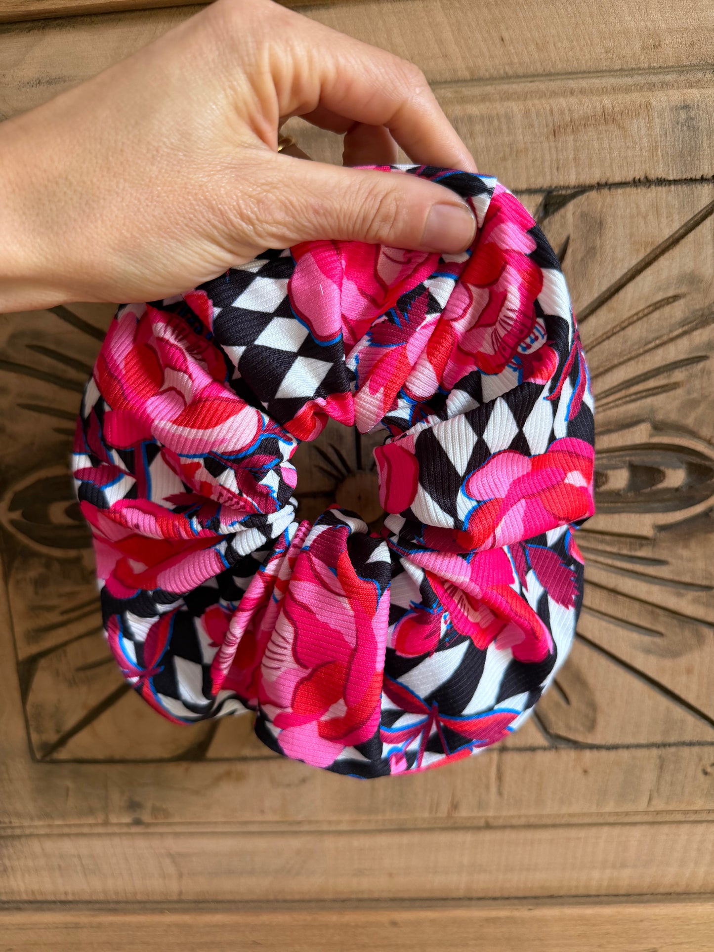 Scrunchie Rombos Rosa