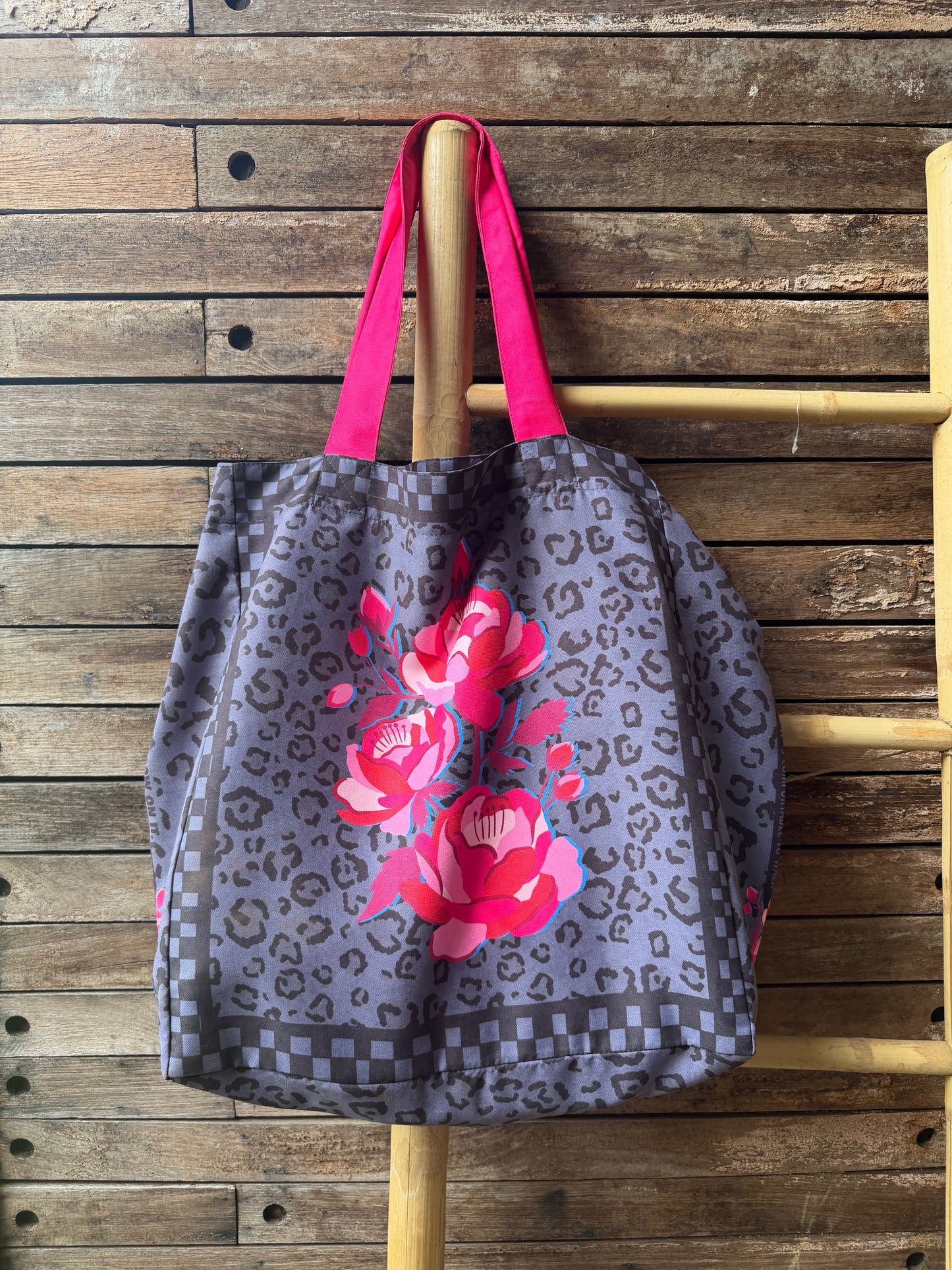 Maxi tote Bag Rosa Animal Print