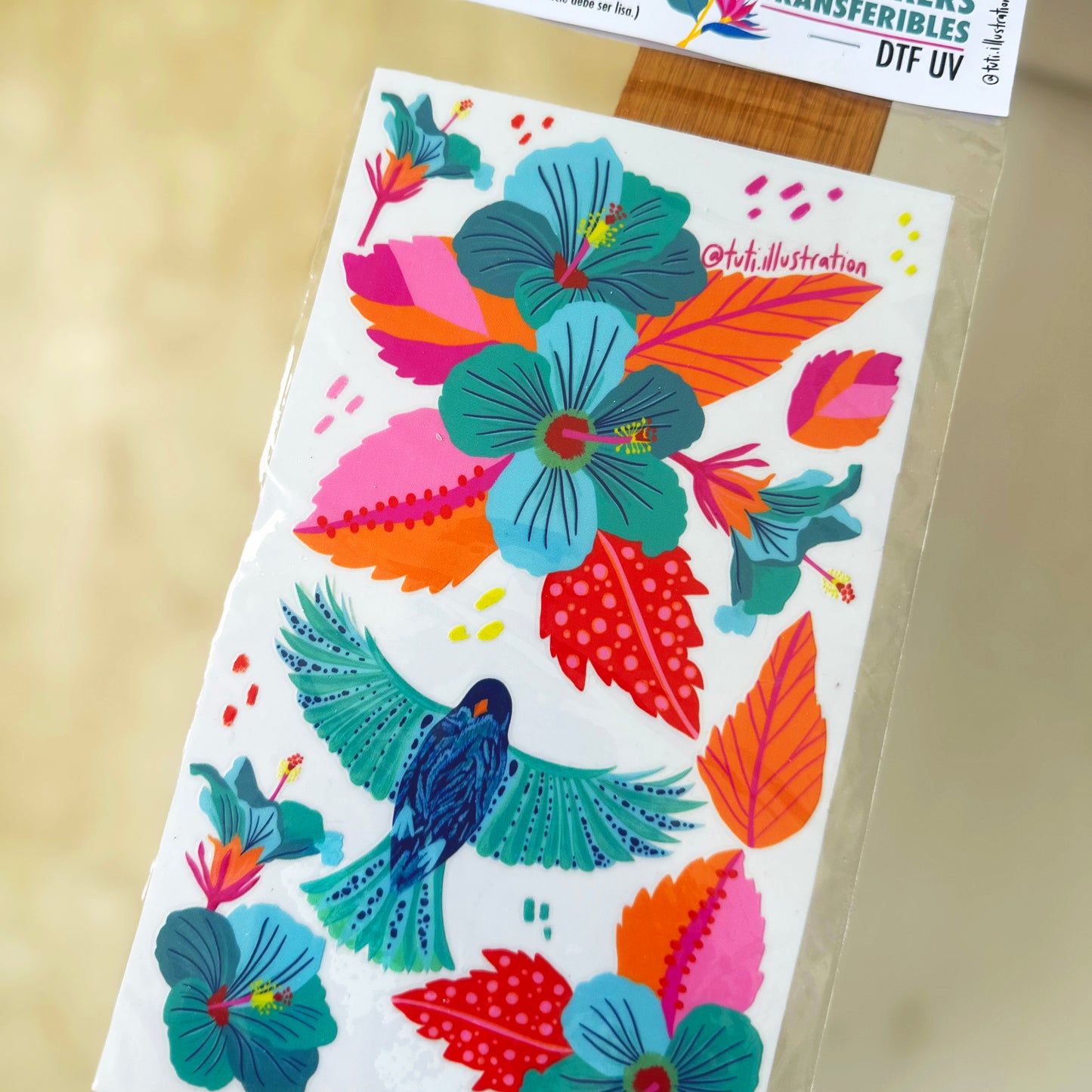 Stickers Transferibles Hibisco (Large)