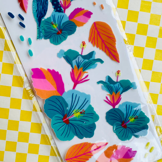 Stickers Transferibles "Mix tropical" (Medium)
