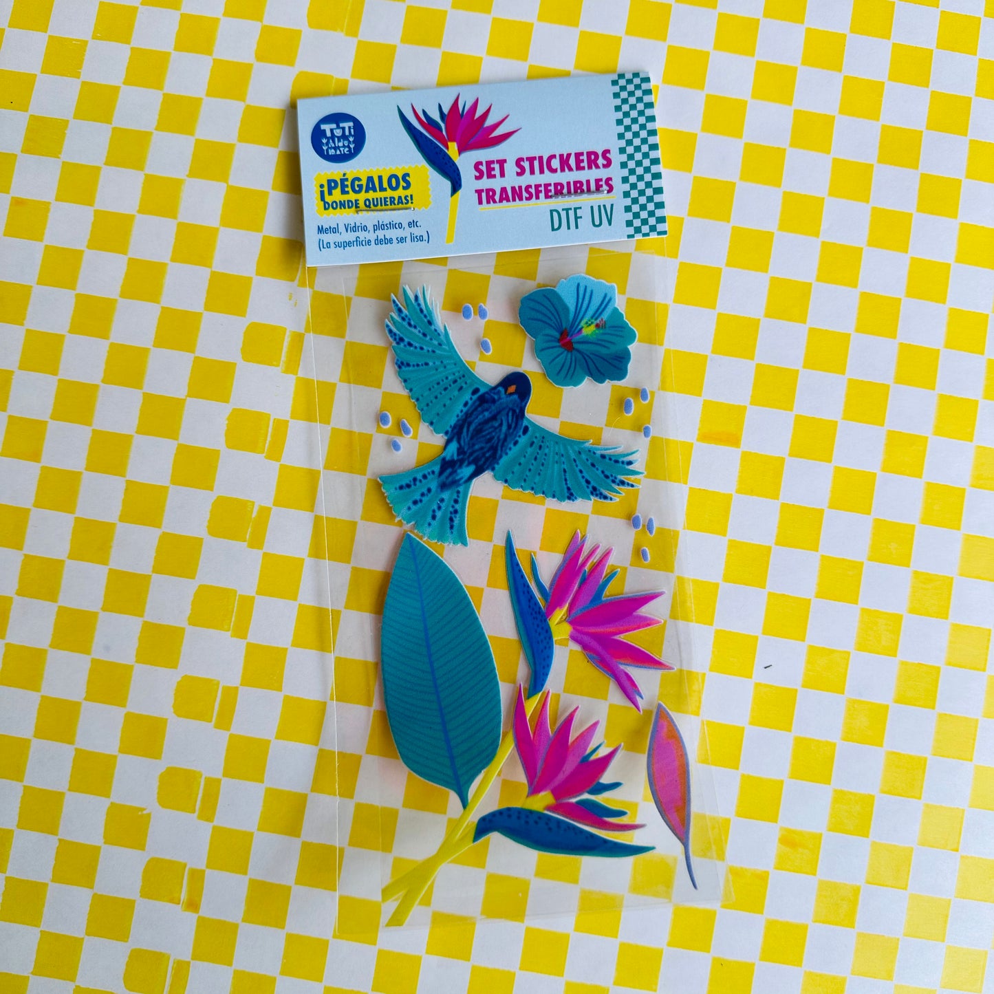 Stickers Transferibles "Pájaro tropical" (Small)