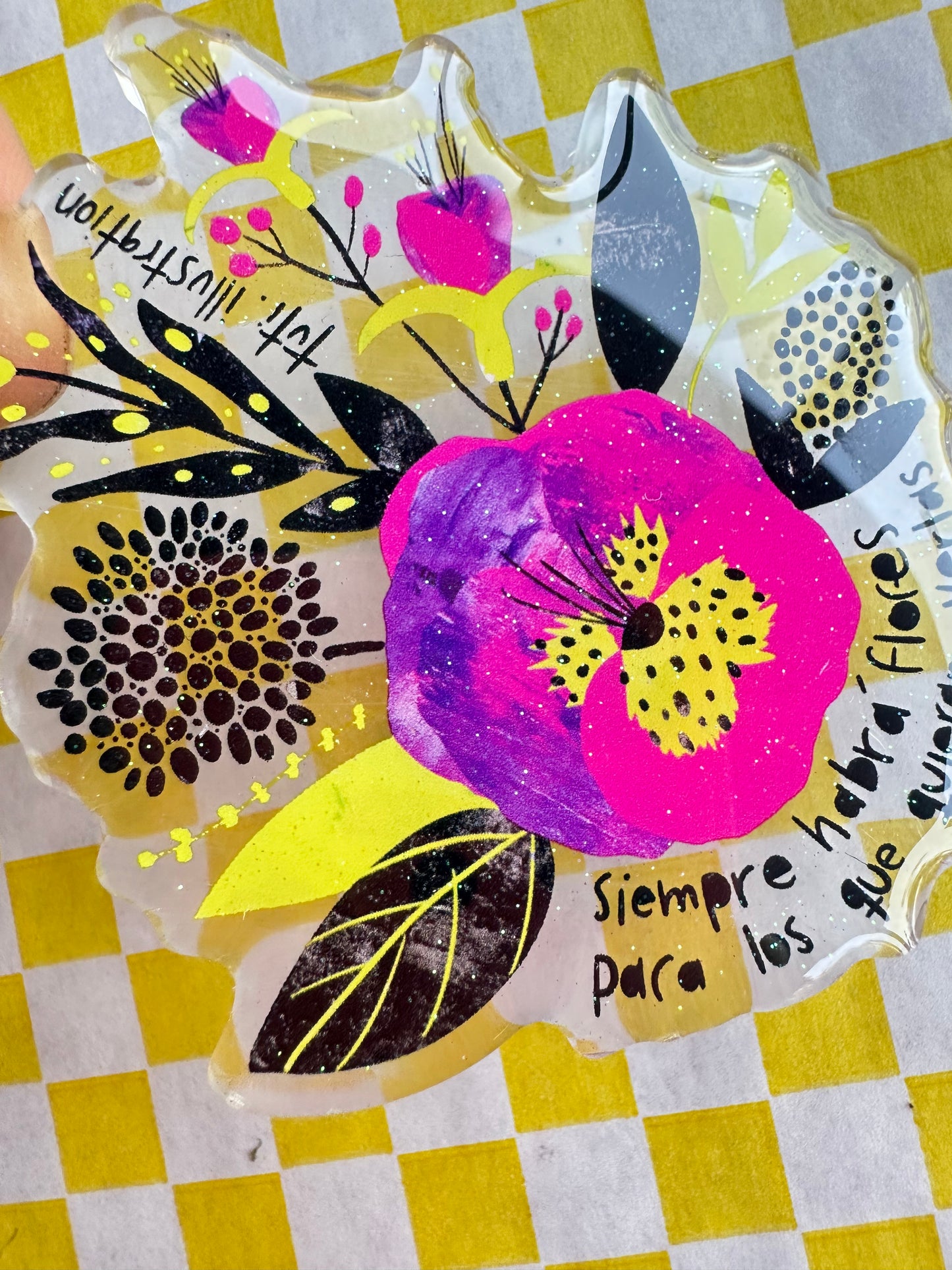 Llavero "Siempre hay flores para el que quiere verlas"