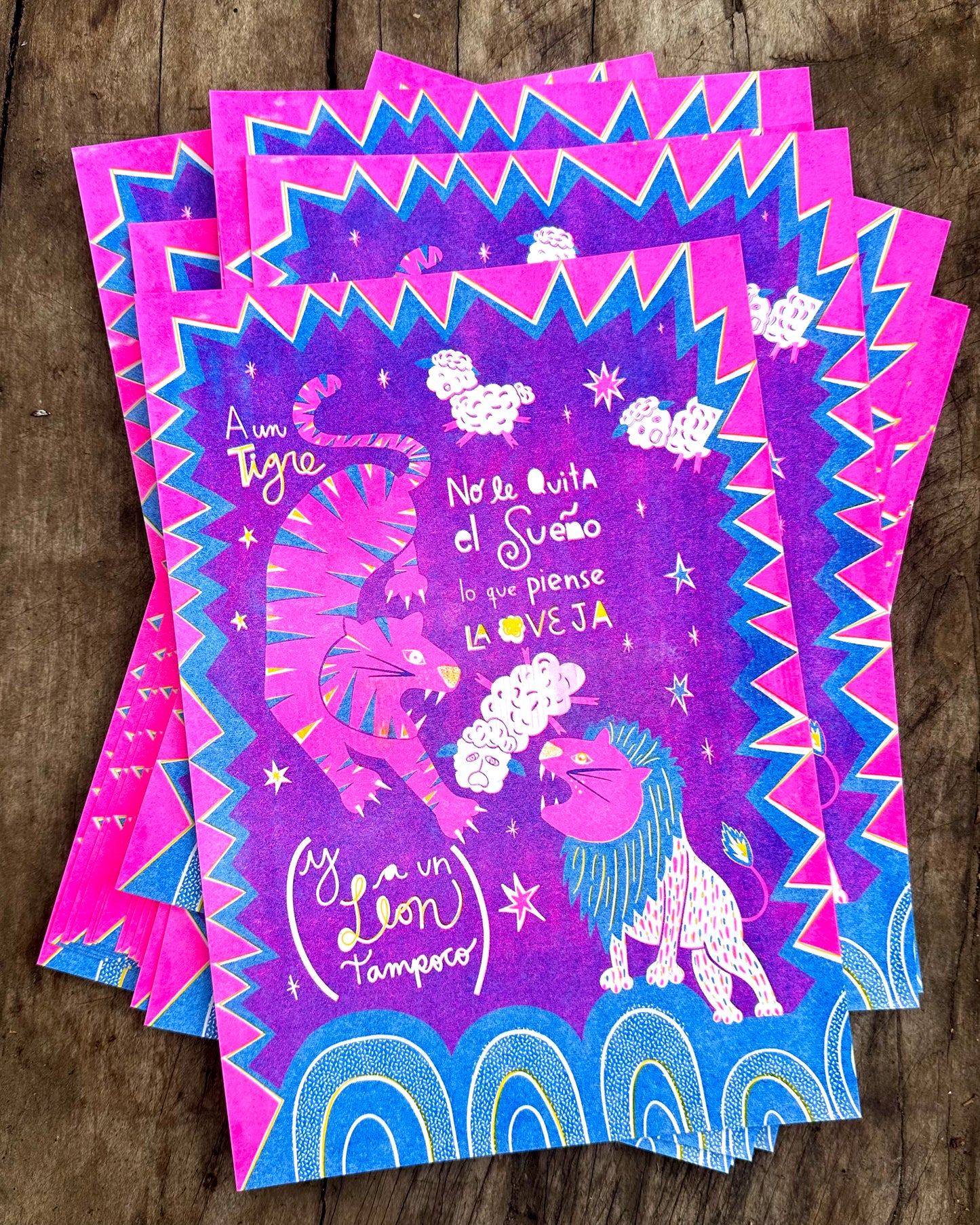 Poster Riso "A un león no le importa..."