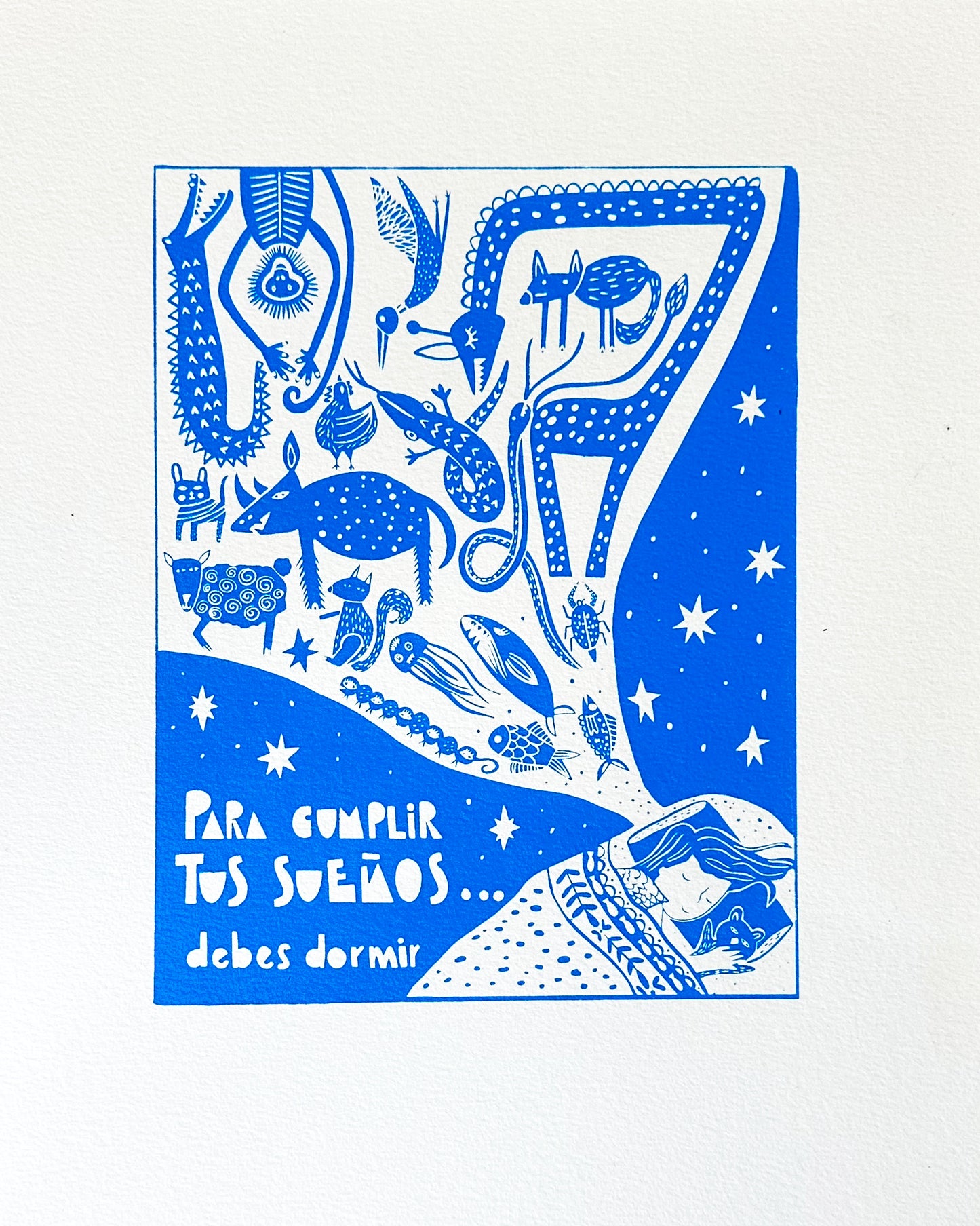 Poster Serigrafía "Para cumplir tus sueños debes dormir"