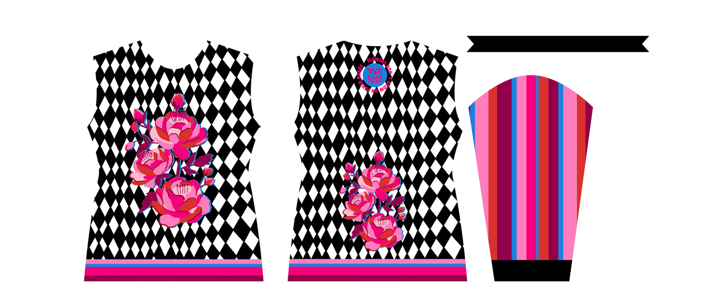 Polera Personalizable Rayas Rosa