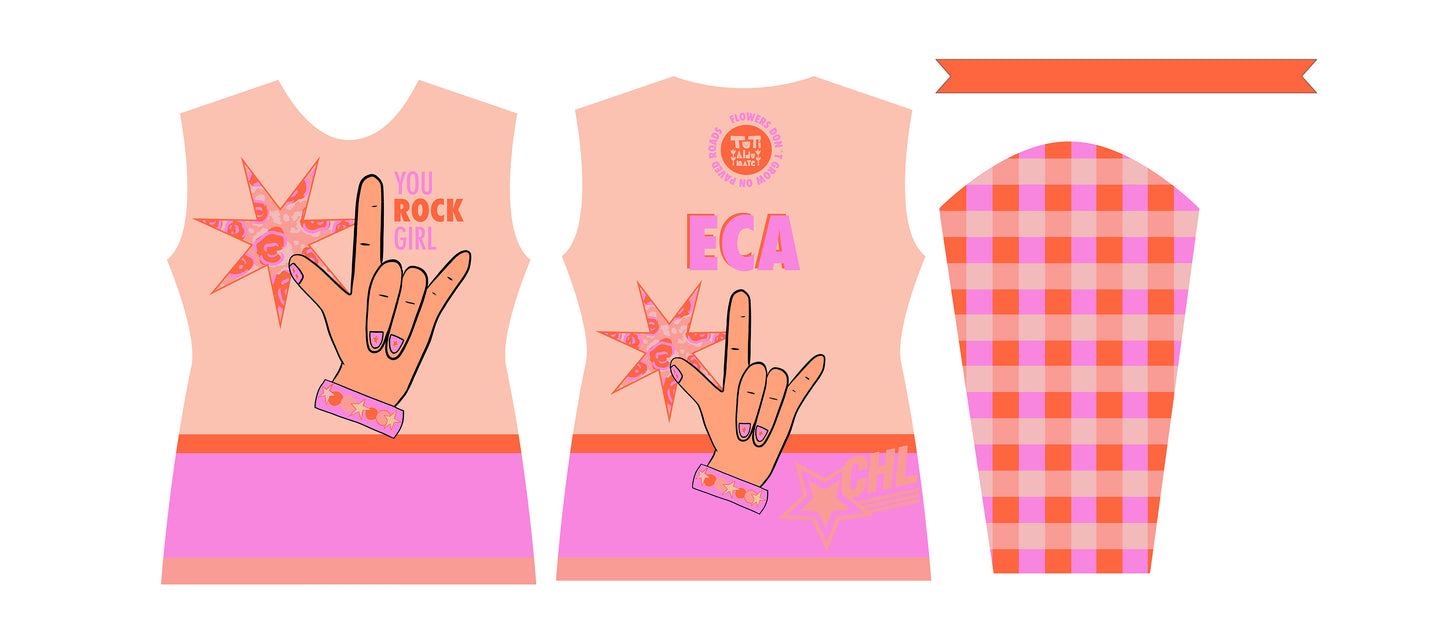 Polera Personalizable "Rock, I love you" Girls