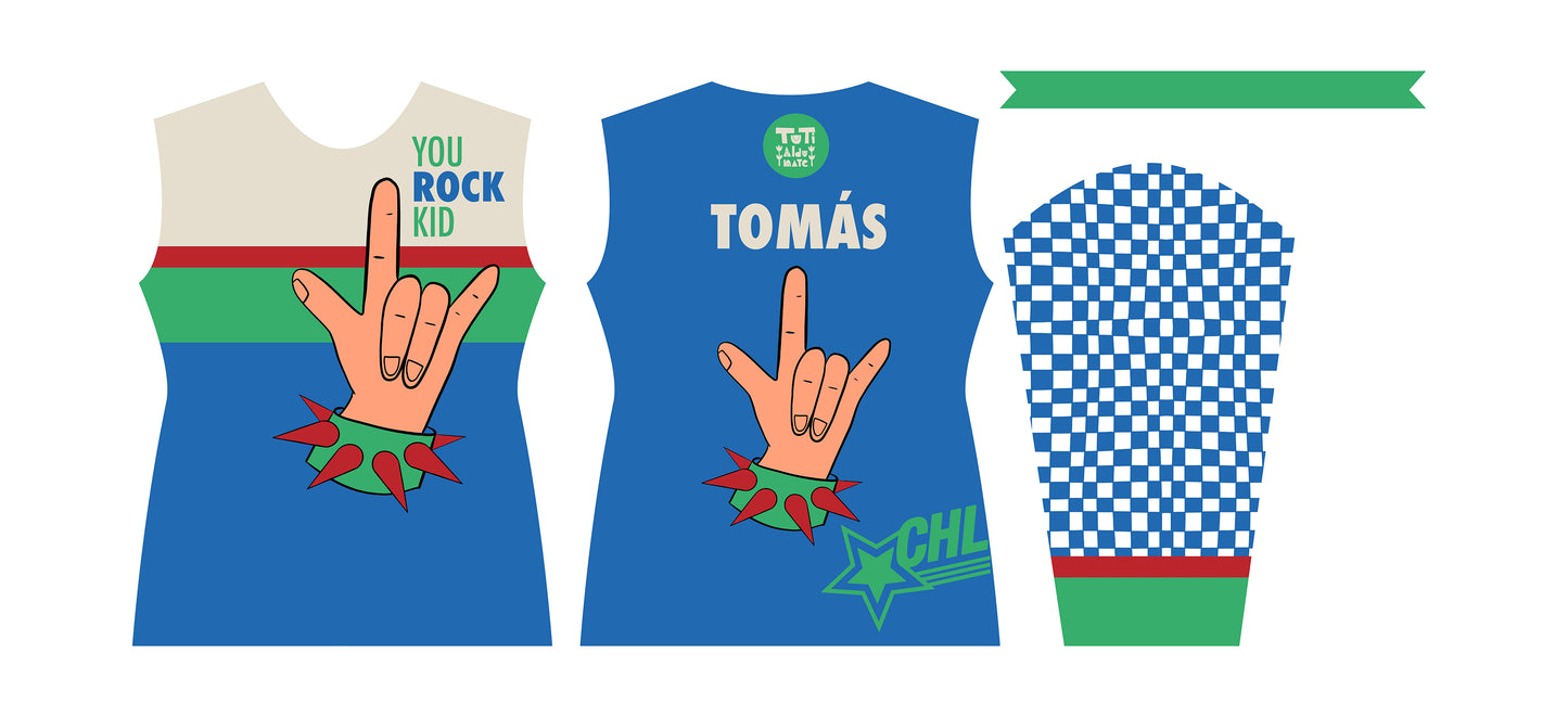 Polera Personalizable "Rock, I love you" Boys
