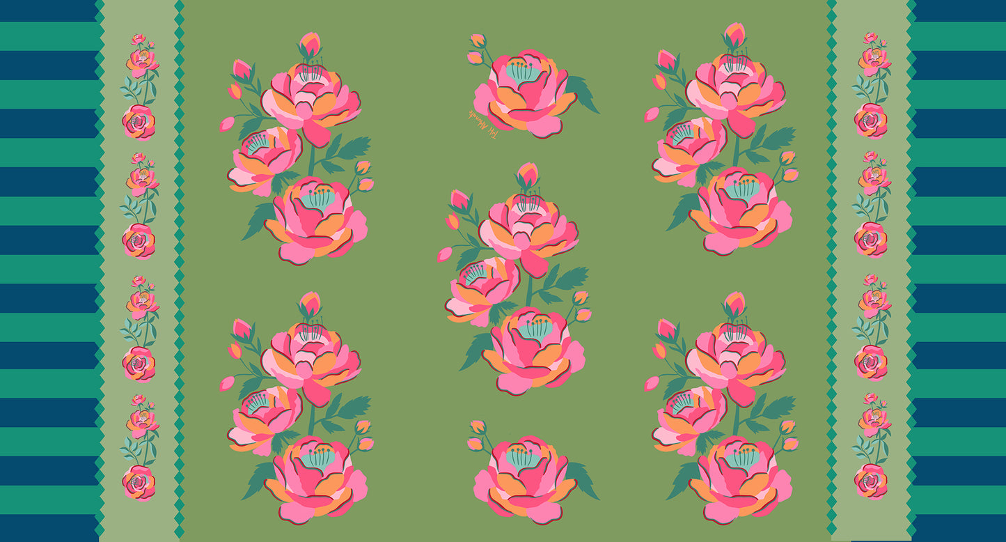 Pareo Rosa Verde